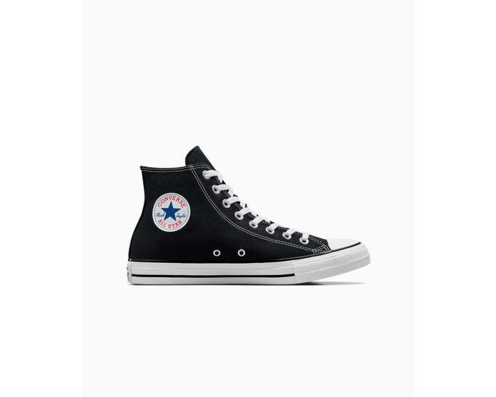 Tenis Converse Chuck Taylor All Star Negros en Bota de Lona Unisex Vista lateral interior